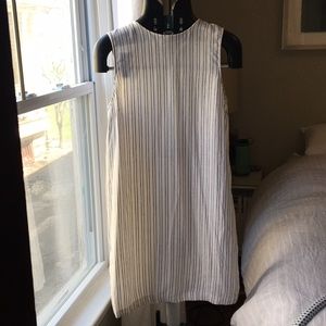 Theory Keshelle Back Lace-Up Stripe Dress